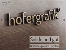 Tablet Screenshot of hofergrafik.at